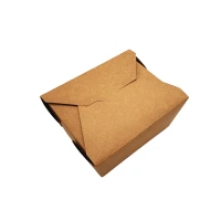 Caixa de mesa descartável caixa de hambúrguer de graxa de graxa de papelão personalizado de papel alimentar de papel marrom hambúrguer marrom contêiner