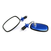 Blue High Quality Aluminum 7/8" or 1" diameter handle Motorcycle Rear View Mirrors For Universal