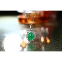White Jade Green Pink Jade 925 Sterling Silver Pendant 4 Colors Necklace 925 Silver Jewelry Necklace Natural Stone Necklace