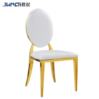 new design pu metal gold stainless steel customized luxury event part wedding chair