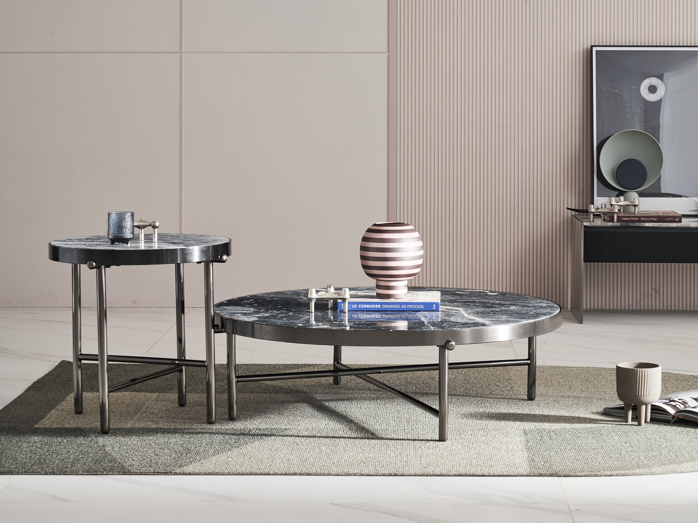 Post-modern Italian style minimalist combination coffee table