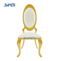 High quality cheap price wedding dining chair gold stainless steel chair high back chair
