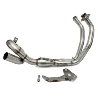 High quality For Yamaha FZ07 MT07 14-17 Motorcycle Middle Muffler Exhaust Pipe Header Tube Link Manifold