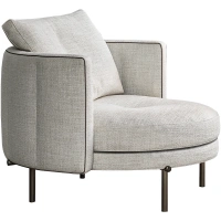Skandinavisches Einzelsofa und Stuhl im italienischen Stil Leichtes Luxus-Sofa und Stuhl aus Stoff