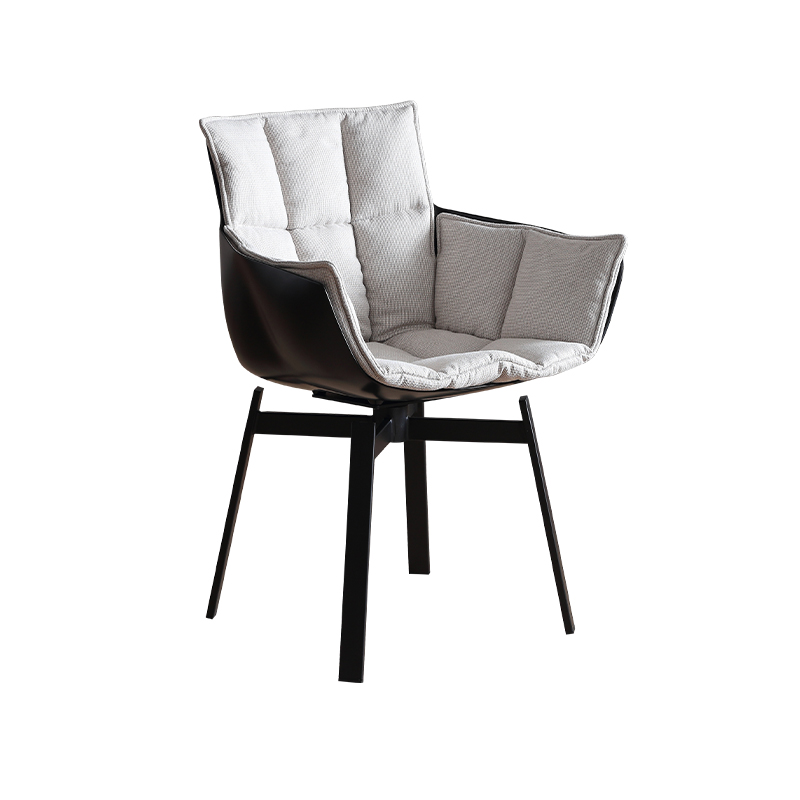 Light luxury rice shell dining chair Italian minimalist lounge chair