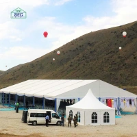 Commercial Exhibition White Waterproof PVC Fabric Outdoor Event Marquee Anti-rust Aluminum Alloy Structure Wedding Event Trade Show Tent