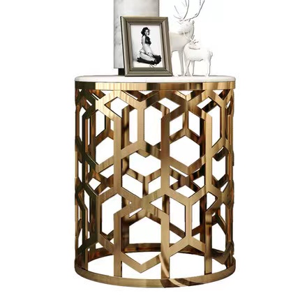 Modern new hot-selling side table coffee table set round marble countertop