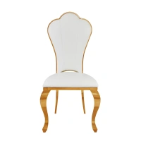 Restaurant banquet chairs hot sale high quality hotel wedding dining chair gold legs chairs