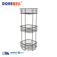New promotion mesh metal storage corner shower caddy bathroom rack modern bathroom shelf