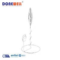 Widely used rustic leaf shape metal standing iron toliet paper towel roll holder