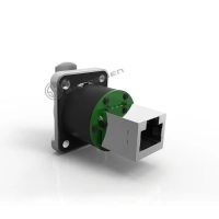 Cat5e Indoor D Style Straight Rj45 Port Signal Female Connector With Shielding Function