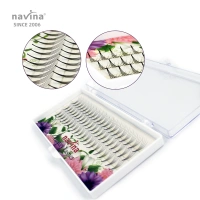 navina korean handmade silk pre fanned eyelashes long stem premade fan 2D 3D 4D 6D volume eyelash extensions with customized