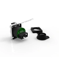 Outdoor Straight Plug 8p Horn Socket Ethernet Rj45 8 Pin Female Connector With Shielding Function