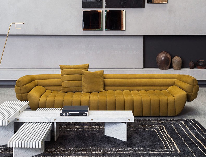 Sofá italiano de tela minimalista creativa de lujo