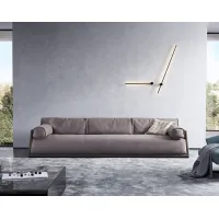 Italian designer fabric sofa living room small Italian style light luxury brushed fabric sofa