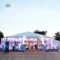 Transparent Glass Wall and Anti-rust Aluminum Alloy Frame Large Outdoor Party Event Marquee Tent Luxury Wedding Tent