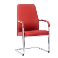 hot sale low back red leather conference chair conference room office chair
