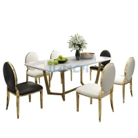 gold golden banquet wedding rose metal reception dining round glass table stackable stainless chair