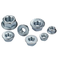 ANSI B18.16.4 Tuercas hexadecimal de brida de acero chapado en zinc al por mayor