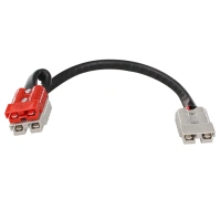 Anderson-style High Current Connector Piggyback Cable 50A 1 TO 2 , 8AWG R&B