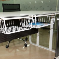 Kitchen office organizer under shelf metal wire storage hanging basket can be customized wholesale