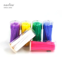 navina Disposable Makeup Eyelashes Mini Individual lashes Applicators Mascara Brush Lash Extensions Cotton Swab wholesale price