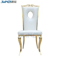 gold dinning chair stainless steel events waiting double seats banquet white chair barwedding