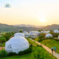 Luxury Estructuras Domo Geodesico Precio Outdoor Hotel Igloo Dome Tent With Bathroom Resort