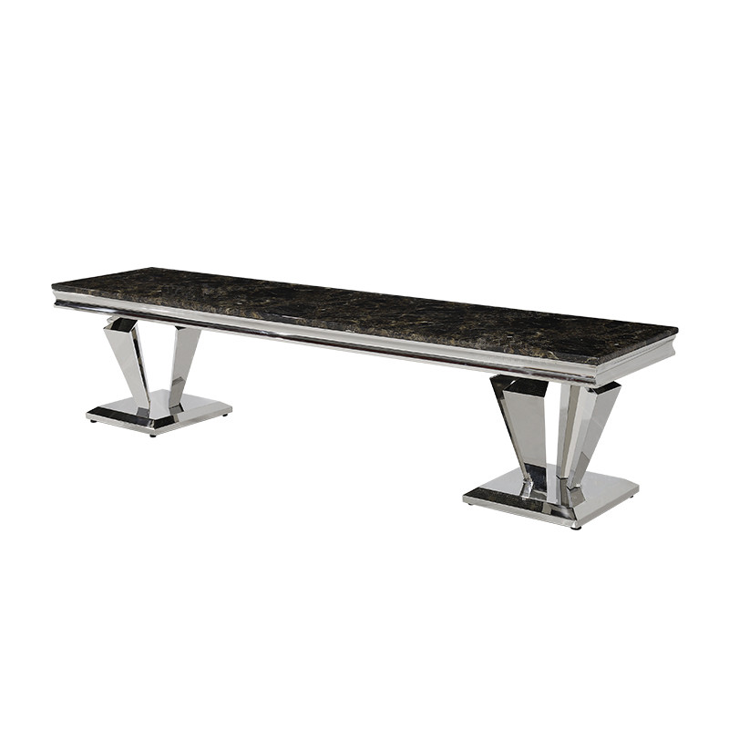 Modern black marble top stainless steel frame TV stand
