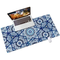 Wholesale Custom Extended Pu Leather Gaming Desk Mat Mouse Pad Waterproof Mat Large Office Writing Computer