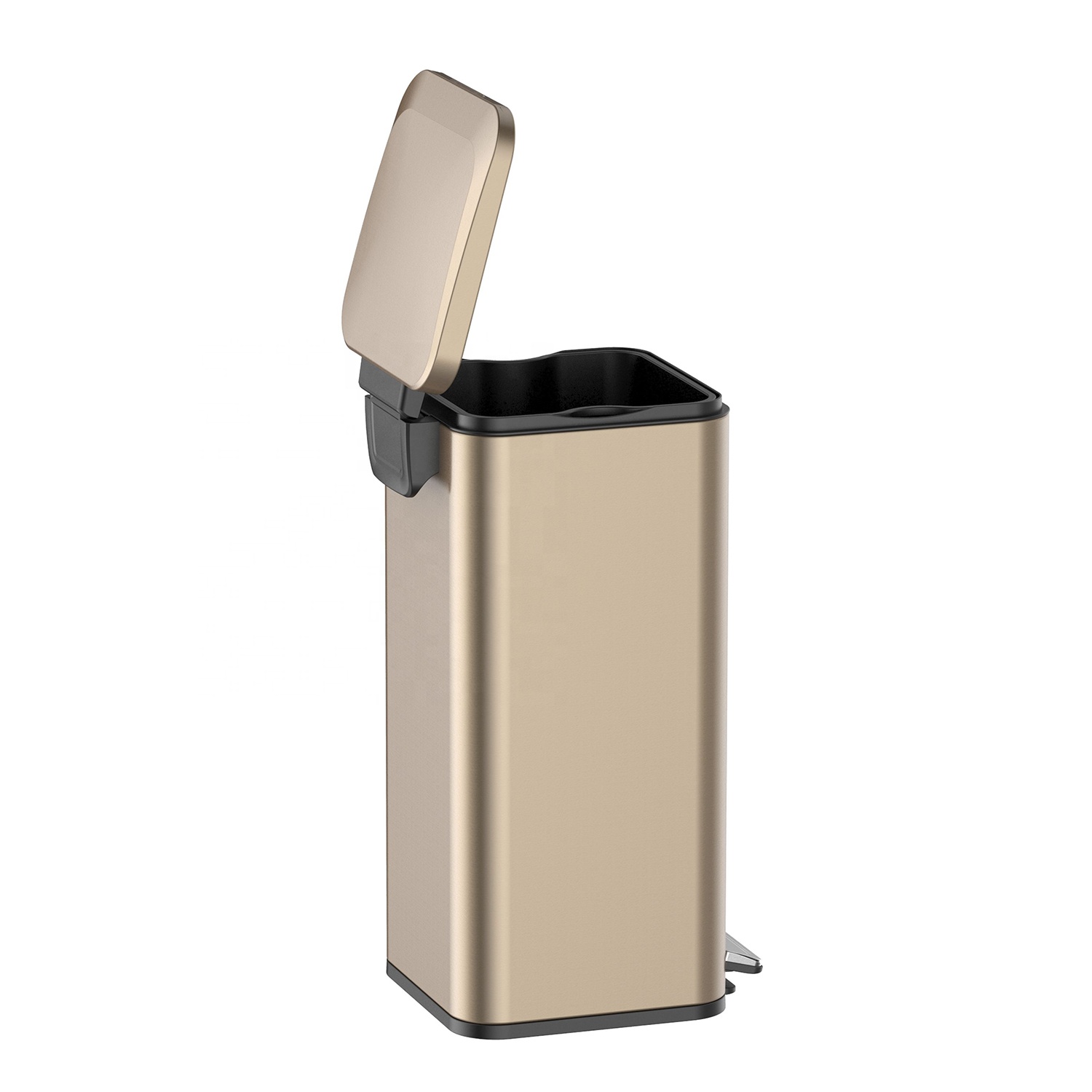 Modern 30 L Waste Bin Logo Gold Pedal Trash Can