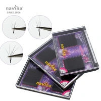 navina flexible fan mutil-D lash extension natural super soft curl C D 0.05 mm 0.07 mm camellia false eyelash extensions