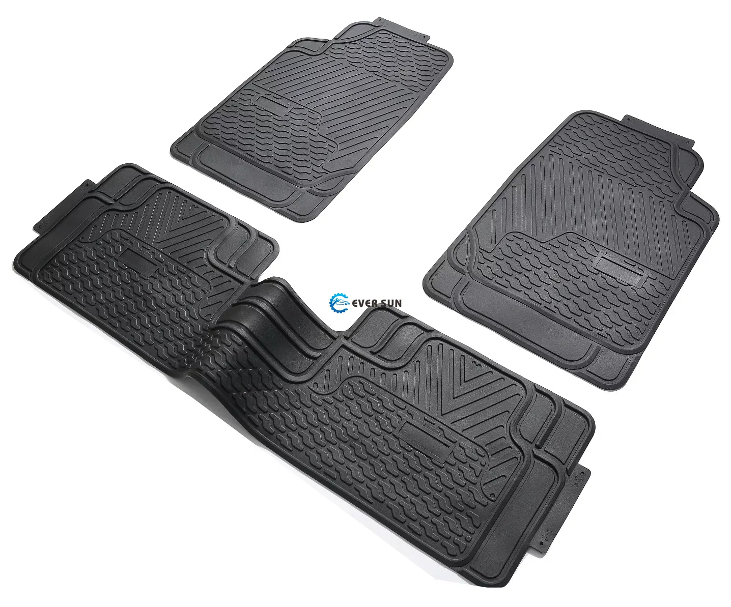 Car mat Floor Carpet /Piso Para Auto/3PCS Rubber/PVC Universal Car Floor Mats Hot Press Custom car mats(EVO 1003N)
