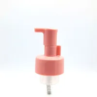 Factory wholesale short mouth Pink liquid soap foam pump dispenser customized color straw length 43/410