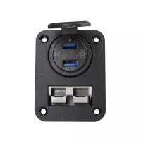 Best Sale 50amp anderson-style connector & dual usb QC3.0 ports panel For Mounting to Panels Canopies etc Automotive 4WD