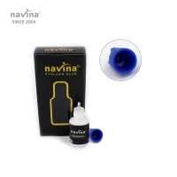 navina blue cap lash glue OEM manufacturer 5 sec fast dry long lasting 40 days more safe eyelashes glue for eyes beauty makeup