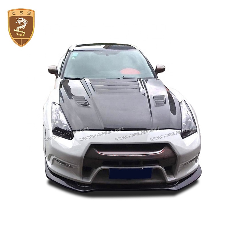 Full body kit half carbon fiber front bumper spoiler rear lip side ...