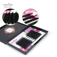 navina mink false eyelashes extension curl C D 0.05mm - 0.07 mm 8 - 14 mm mix eyelash extensions with customized logo