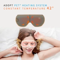 Asian casual style fabric surface relax eye massager with hot compress high frequency vibration bluetooth music OEM ODM recover vitality