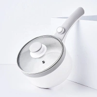 Multi Function Noodle Cooker Electric Cooking Pot Electric Skillet Non-Stick Coating Fry Pan Portable Hot Pot