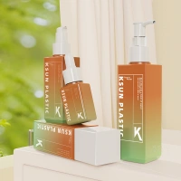 KSUN new design Cosmetic Plastic Bottle Set Square Bottle 30ML 50ML 100ML 150mL 180ML Lotion Squeeze Bottle