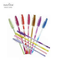 navina Disposable Two Colors Eyelashes Extension Tools Eyebrow Brush Mascara Wands Applicator False Eyelashes Cosmetic Brush