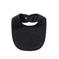 OA 30 Days Factory custom Wholesale custom snap button plain color 100% cotton Organic cotton baby bib necklace set bib overalls