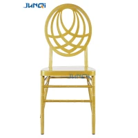 Wholesale circle back gold chiavari chairs custom metal chairs wedding dining chairs