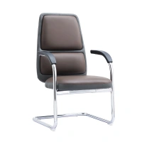 2022 New Hot Seller Conference Room Mid Back PU Leather Ergonomic Office Chair with Lumbar