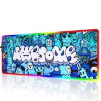 Factory RGB Mouse Pad USB Gaming Rubber USB Connect RGB Lighting Mouse Pad