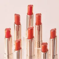 Hot sale Long lasting colorful nourishing moisturizing anti-cracking lip care gold foil maple red brown jelly lipstick
