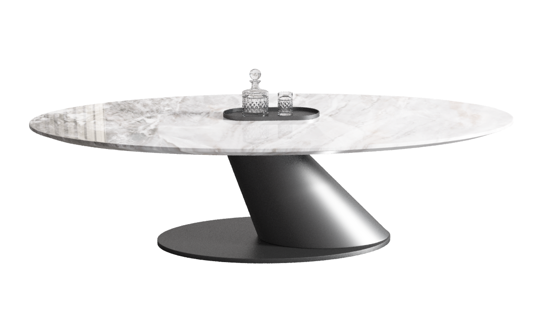 Italian style light luxury oval coffee table