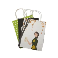 Factory Direct Sale Customized Flexo Printing Clothing Perfume Kraft Paper Bag With Handles