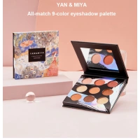 Trendy vegan eye shadow private label 9 color hot sale pigmented eye shadow makeup set custom eyeshadow palette